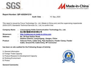 Audited Supplier by SGS